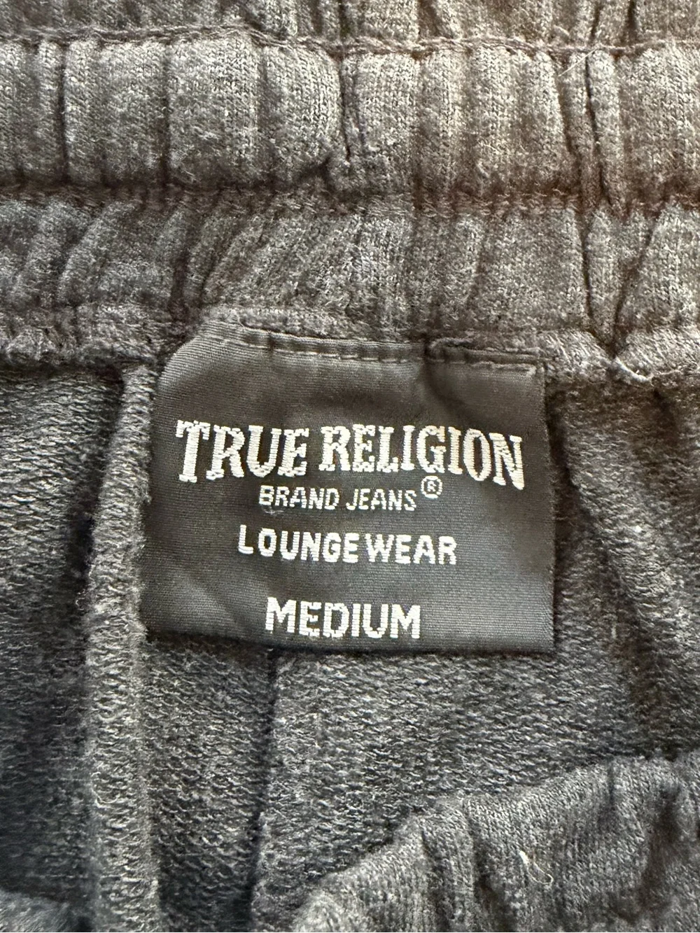 True Religion Black Loungwear Athletic Shorts with Gold Logo